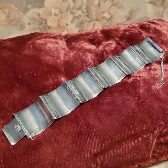 Sterling Silver 18K Gold Bracelet Industria Perua - Picture 8 of 16